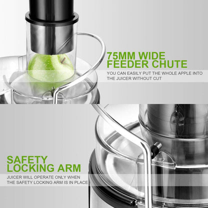 Extractor de zumo eléctrico de 2 velocidades para frutas y verduras