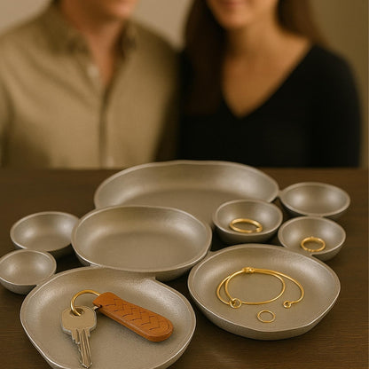Cluster Silver And Brass Decorative Bowls