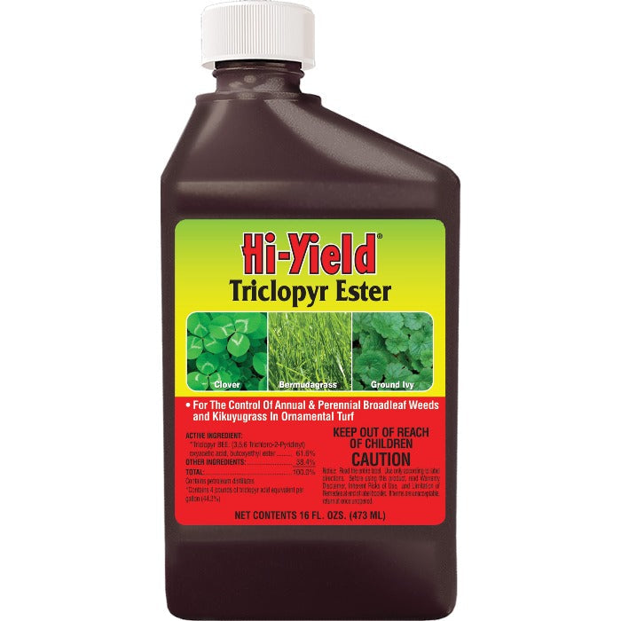 Hi-Yield Triclopyr Ester liquid herbicide brown bottle Rivendell Distribution on Tampa Home & Garden Store