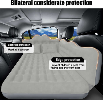 Backseat air mattress for SUV/Car/Truck, grey, 30.31'' with edge and backrest protection on Tampa Home & Garden Store