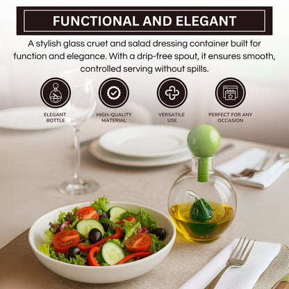 Premium Italian Olive Oil Dispenser and Glass Cruet