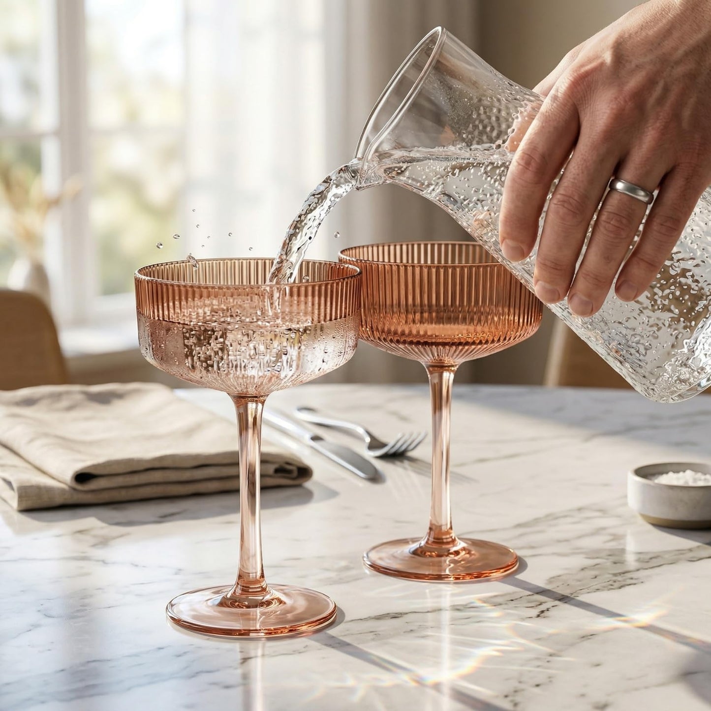 Madrid Set of Two Acrylic Champagne Coupes