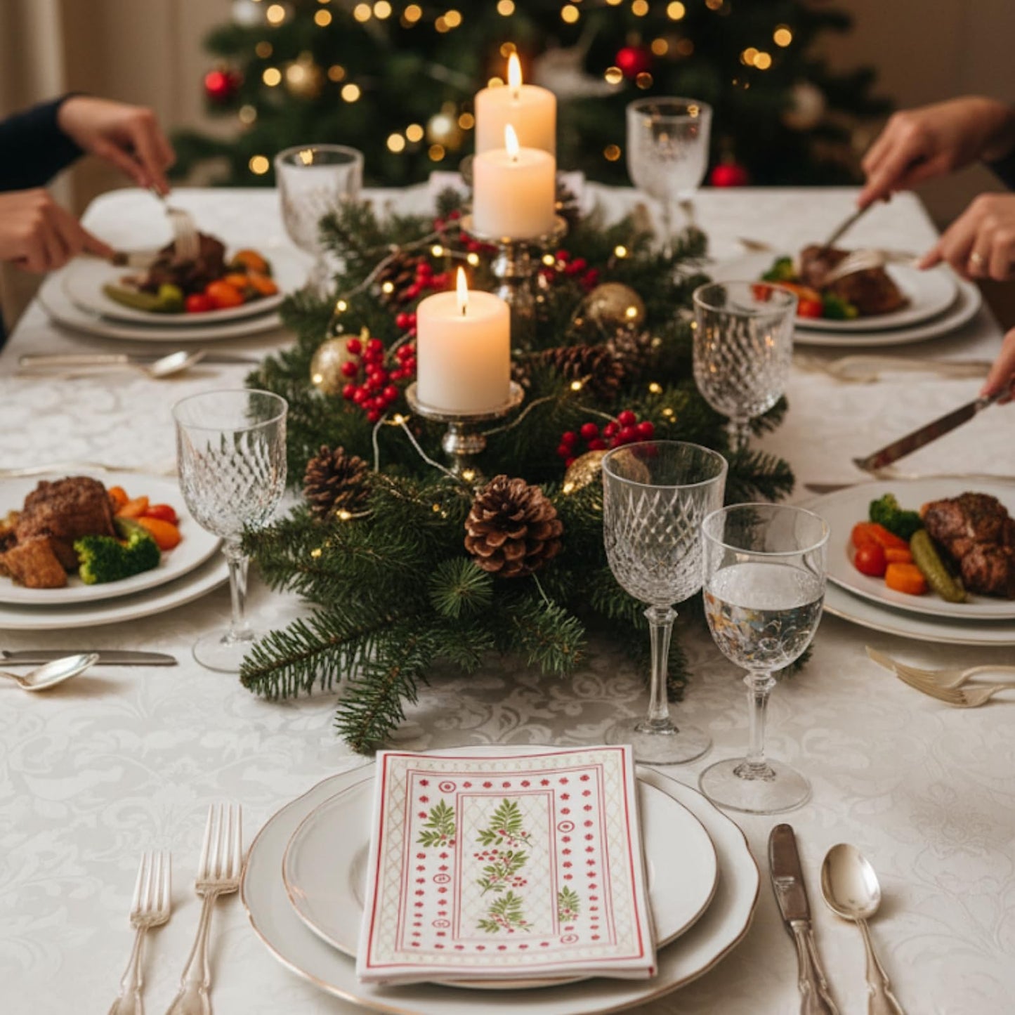 Christmas Disposable Napkins 100 Pieces And Feasts