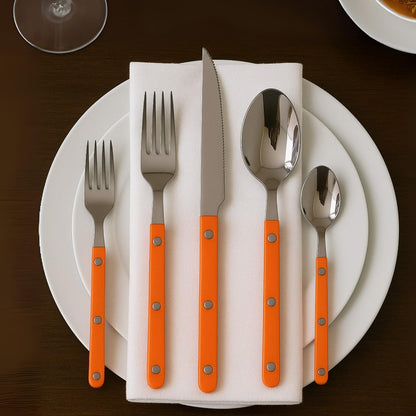 Premium 20 Piece Orange Stainless Steel Flatware