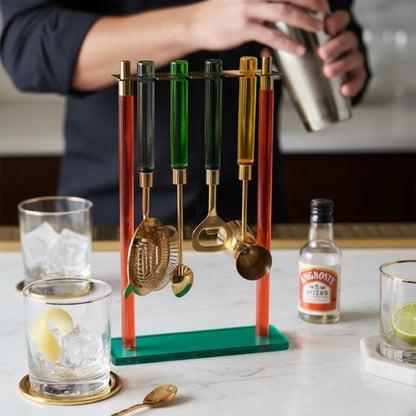 Gold Bar Tool Kit With a Clear Stand and Handles