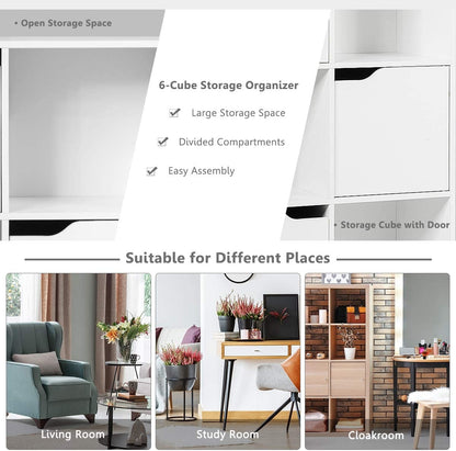 9-Cube Wooden Freestanding Bookcase for Home and Office