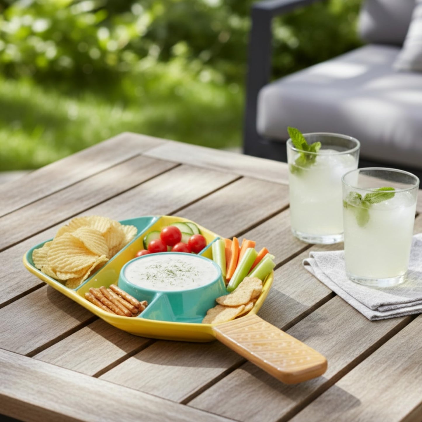 Ceramic Pickleball Paddle Serving Tray Platter
