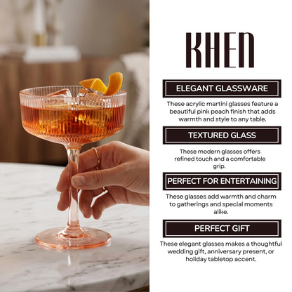 Madrid Set of Two Acrylic Champagne Coupes
