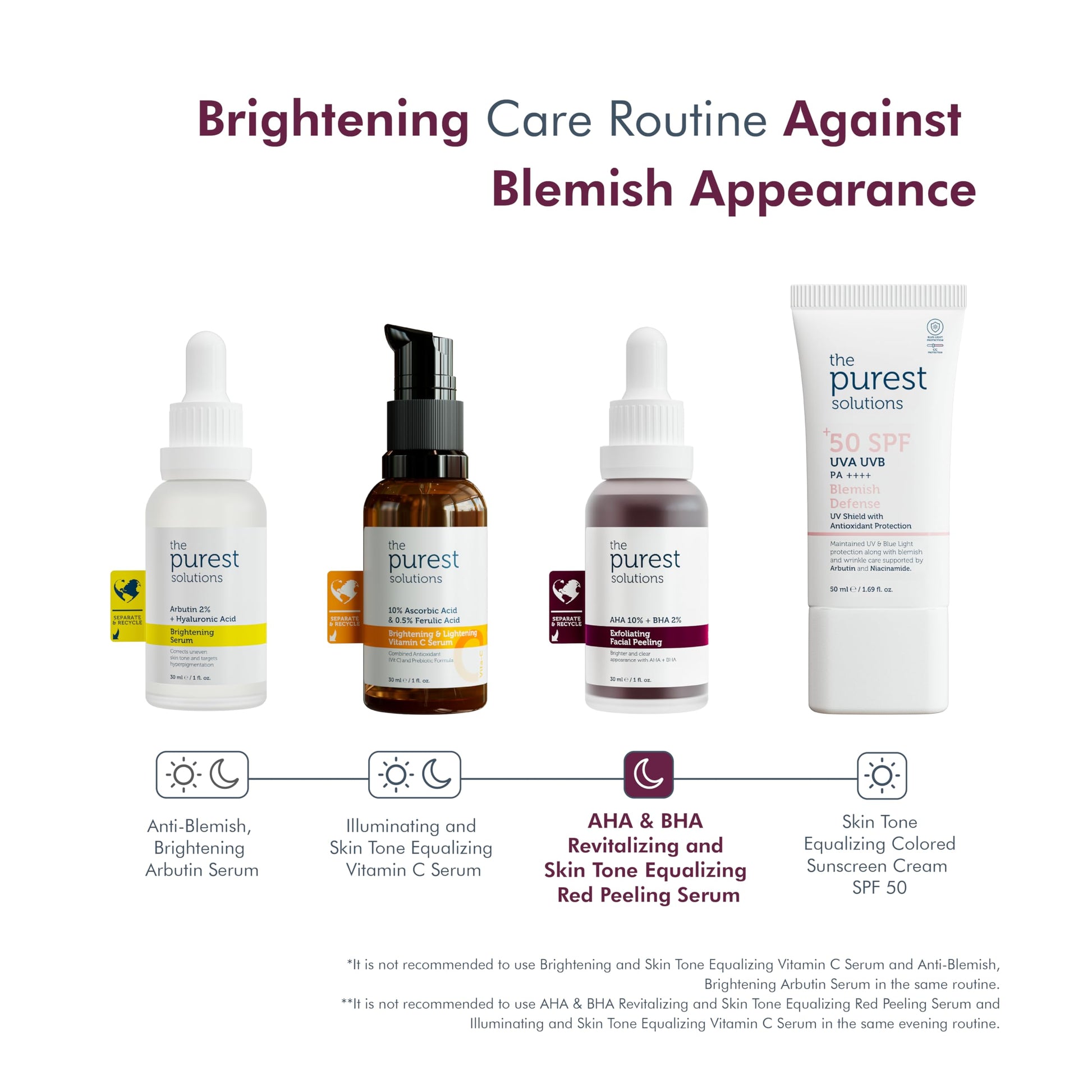 the purest solutions four-piece skincare set with AHA/BHA exfoliating serum and vitamin C serum on Tampa Home & Garden Store