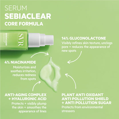 SVR Sebiaclear Serum 30ml green bottle with white cap by Beauty Care Bag on Tampa Home & Garden Store