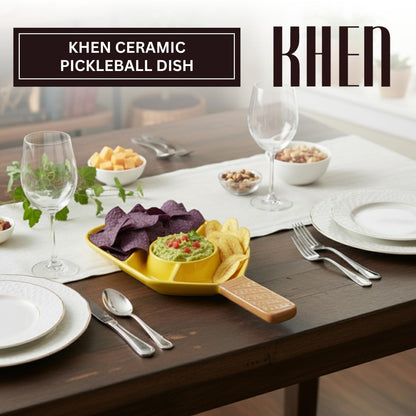Ceramic Pickleball Paddle Serving Tray Platter