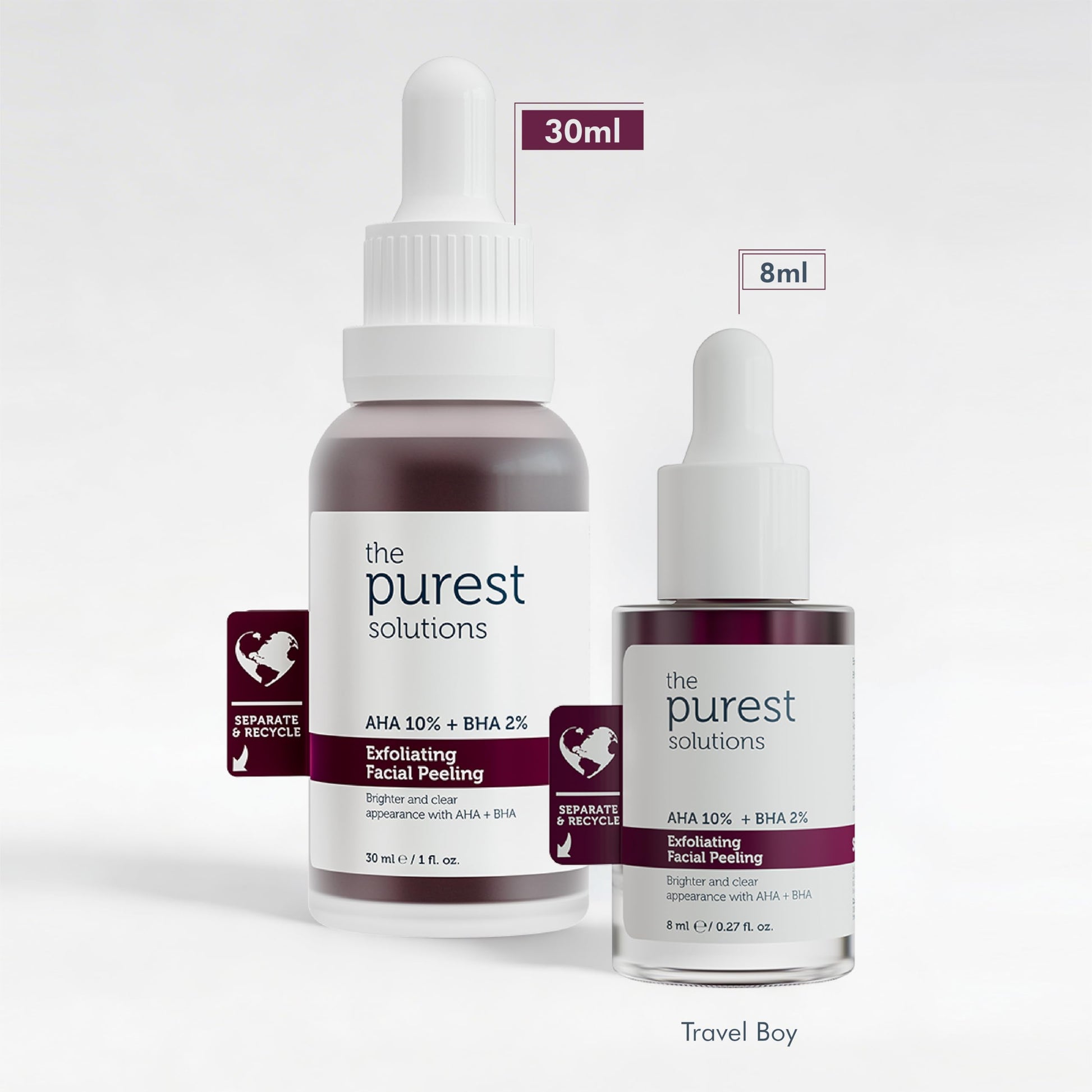 The Purest Solutions face serum set by Beauty Care Bag with 30 ml and 8 ml bottles on Tampa Home & Garden Store