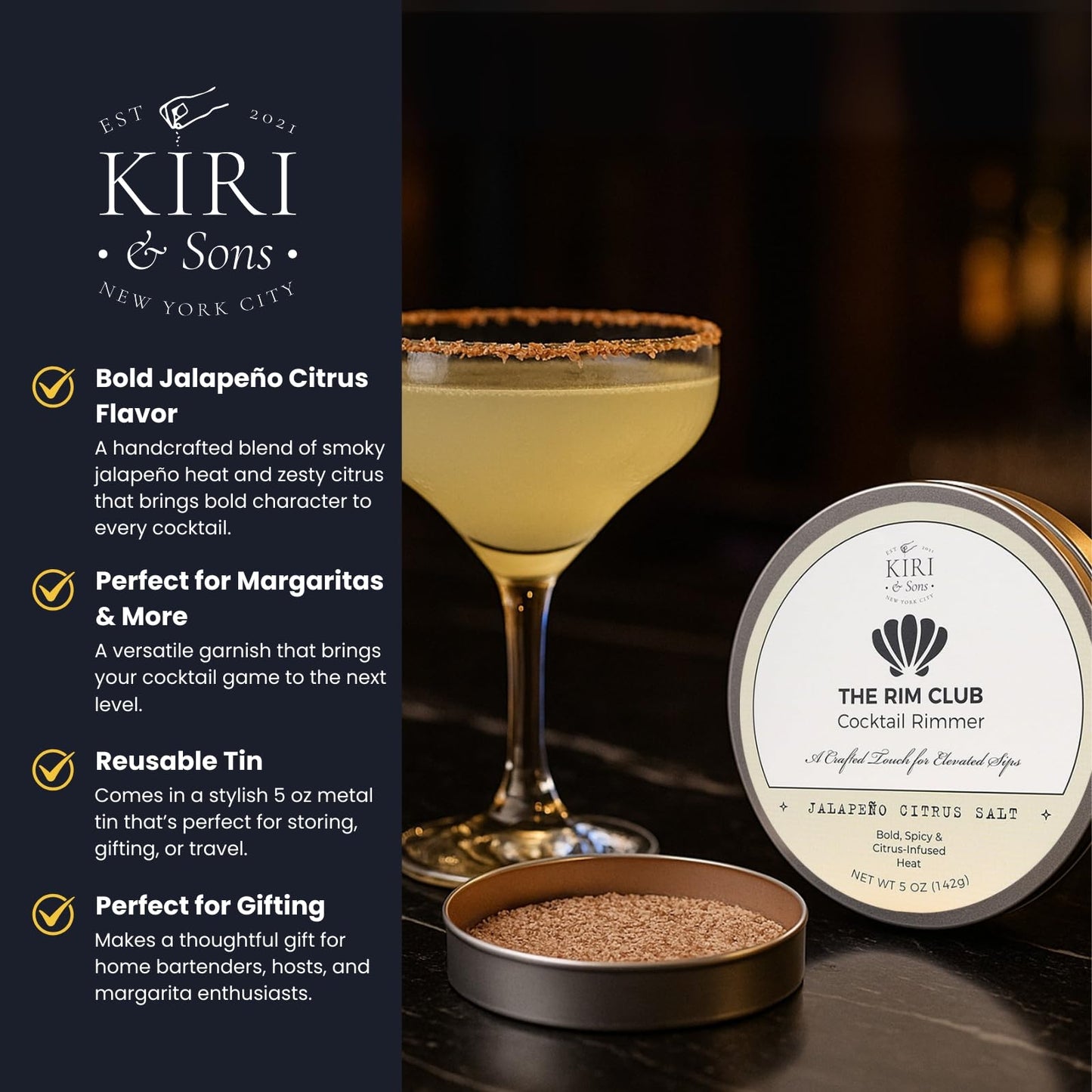 Jalapeno Citrus Cocktail Rimmer Salt For Drinks