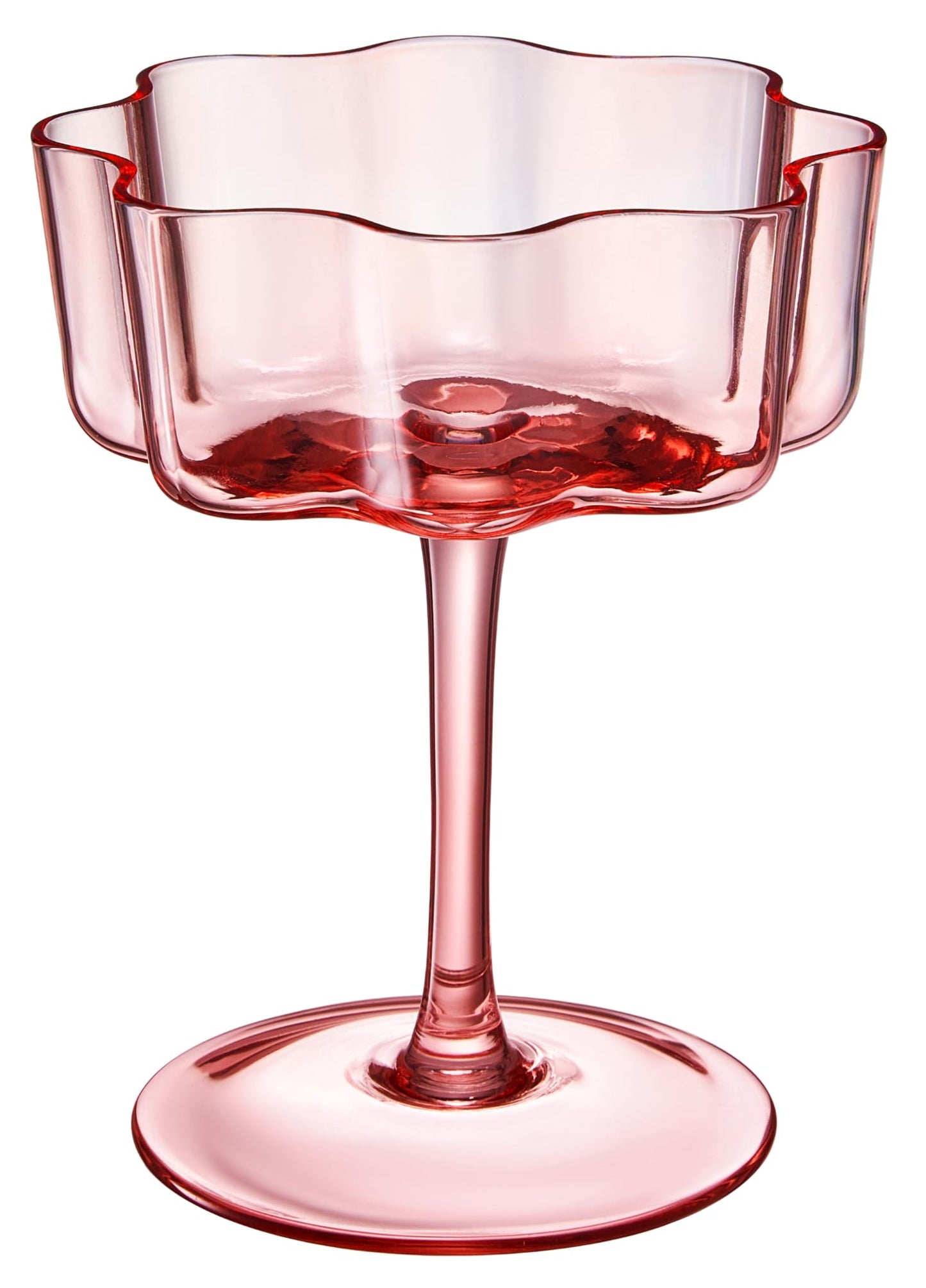 Flower Wave Coupe Cocktail Glasses Set of 5