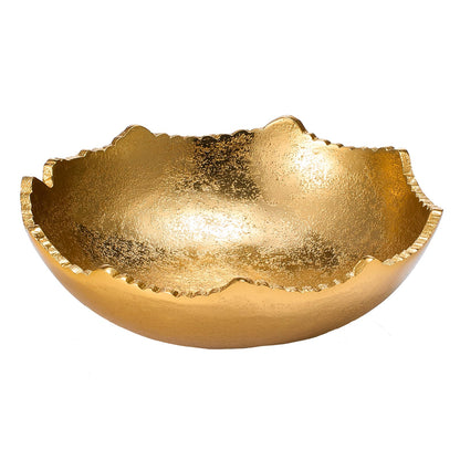 Gold Brass Half Moon Decorative Centerpiece Bowl