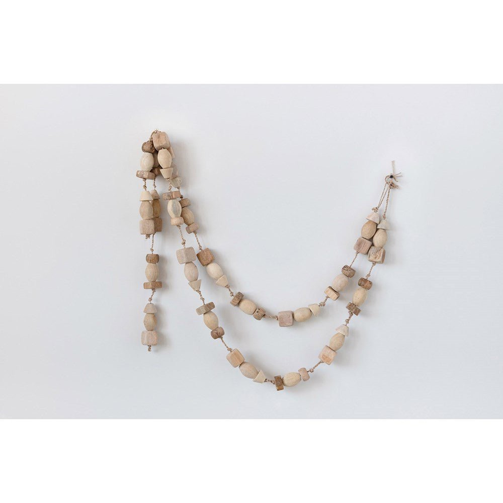 72" Mango Wood Bead Garland - Tampa Home & Garden Store