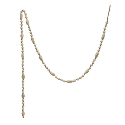 72" Paulowina Wood Bead Garland Decor - Tampa Home & Garden Store