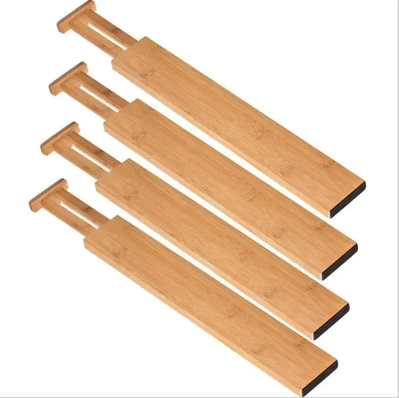 Bamboo Expandable Strip Bamboo Drawer Partition Expandable Drawer Partition Convenient Bamboo Divider Drawer Organization