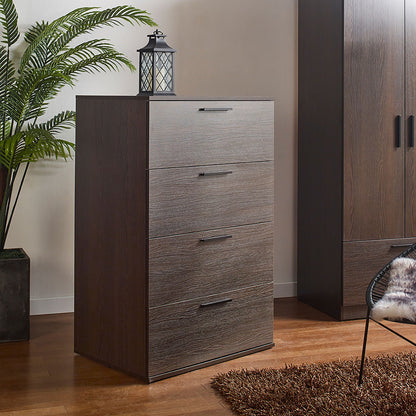 Oliver Farmhouse Jumbo Chest by HouseOfZazla; two-tone dark frame and gray-washed fronts on Tampa Home & Garden Store