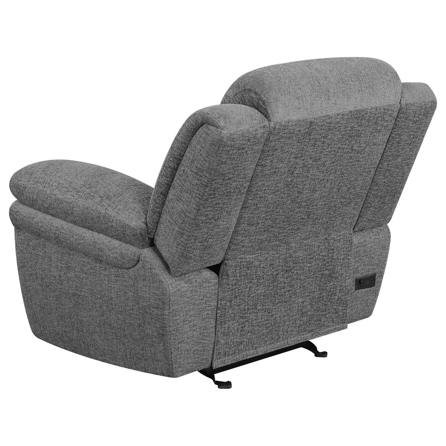 Pannen Glider Recliner gray fabric, Unique Piece Furniture, single chair with glider base on Tampa Home & Garden Store