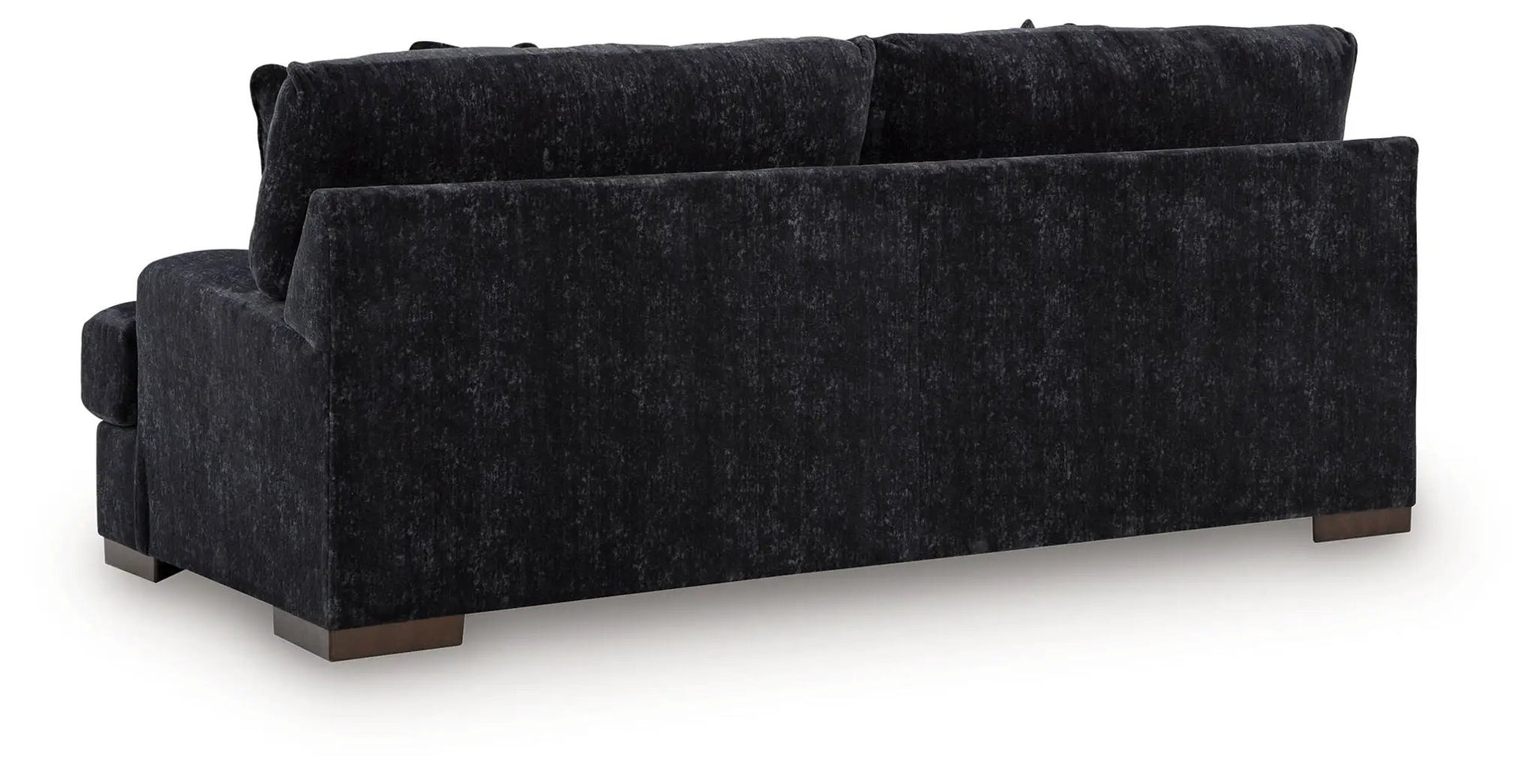 Whitmore Manor Black Pearl velvet sofa, stationary with dark legs by Unique Piece Furniture on Tampa Home & Garden Store