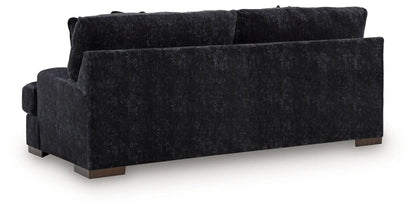 Whitmore Manor Black Pearl velvet sofa, stationary with dark legs by Unique Piece Furniture on Tampa Home & Garden Store