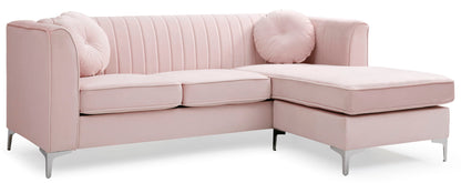 Delray Micro Suede Sofa and Chaise Lounger
