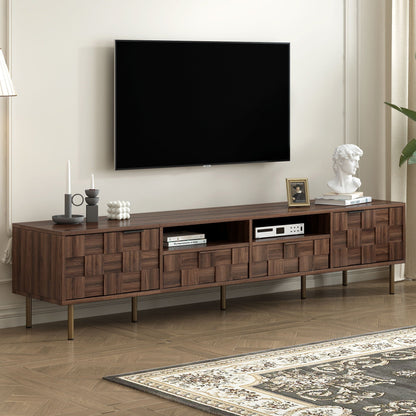Mid Century Modern TV Stand and Two Drawers
