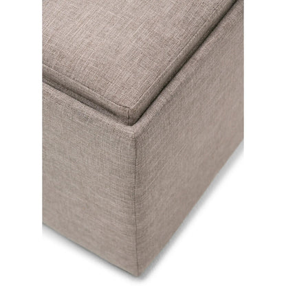 Avalon square storage ottoman in taupe fabric by Unique Piece Furniture on Tampa Home & Garden Store