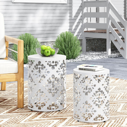 Modern Metal Outdoor End Table For The Patio