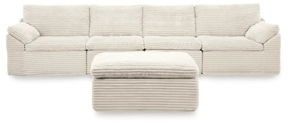 Fannin ivory corduroy 4-piece sectional with ottoman by Unique Piece Furniture on Tampa Home & Garden Store