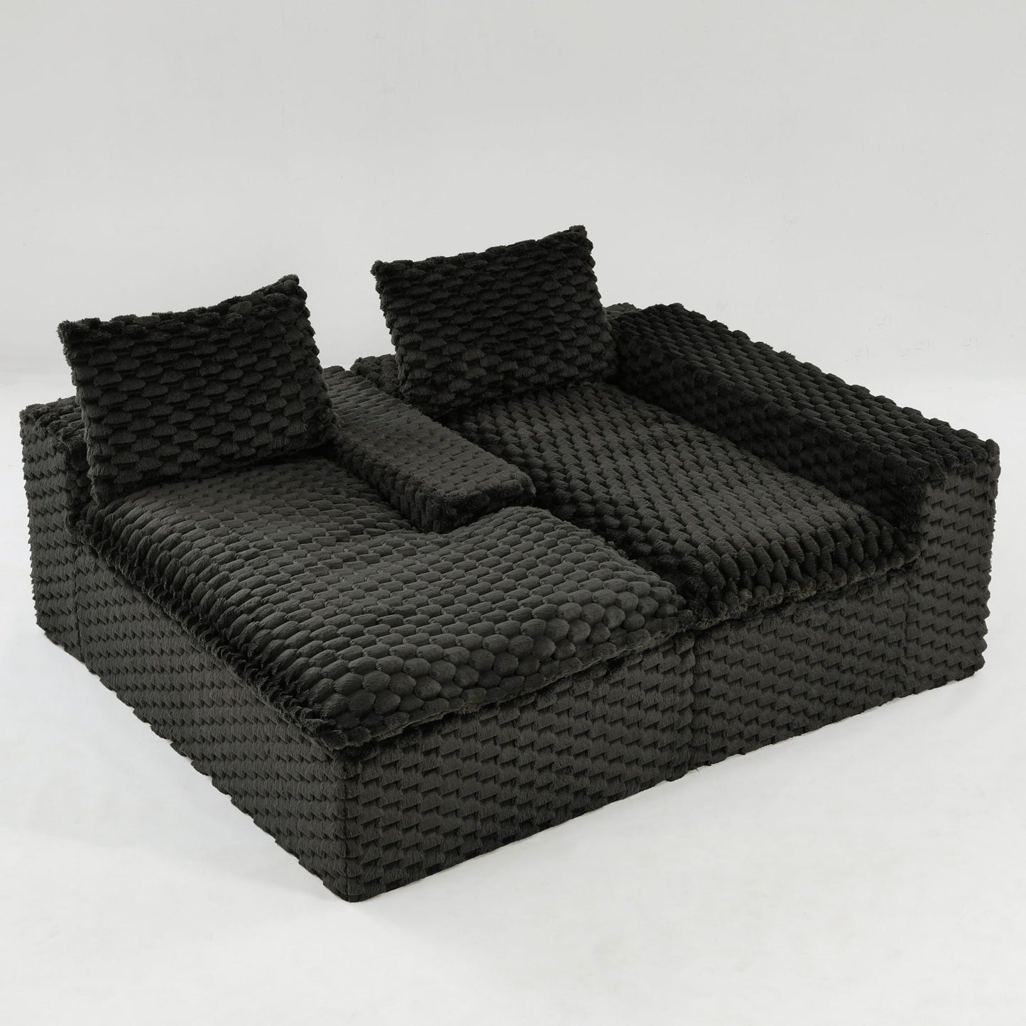 Modular Convertible Sofa and Twin Chaise Lounge
