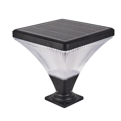 Modern Black Outdoor Post Light and Remote