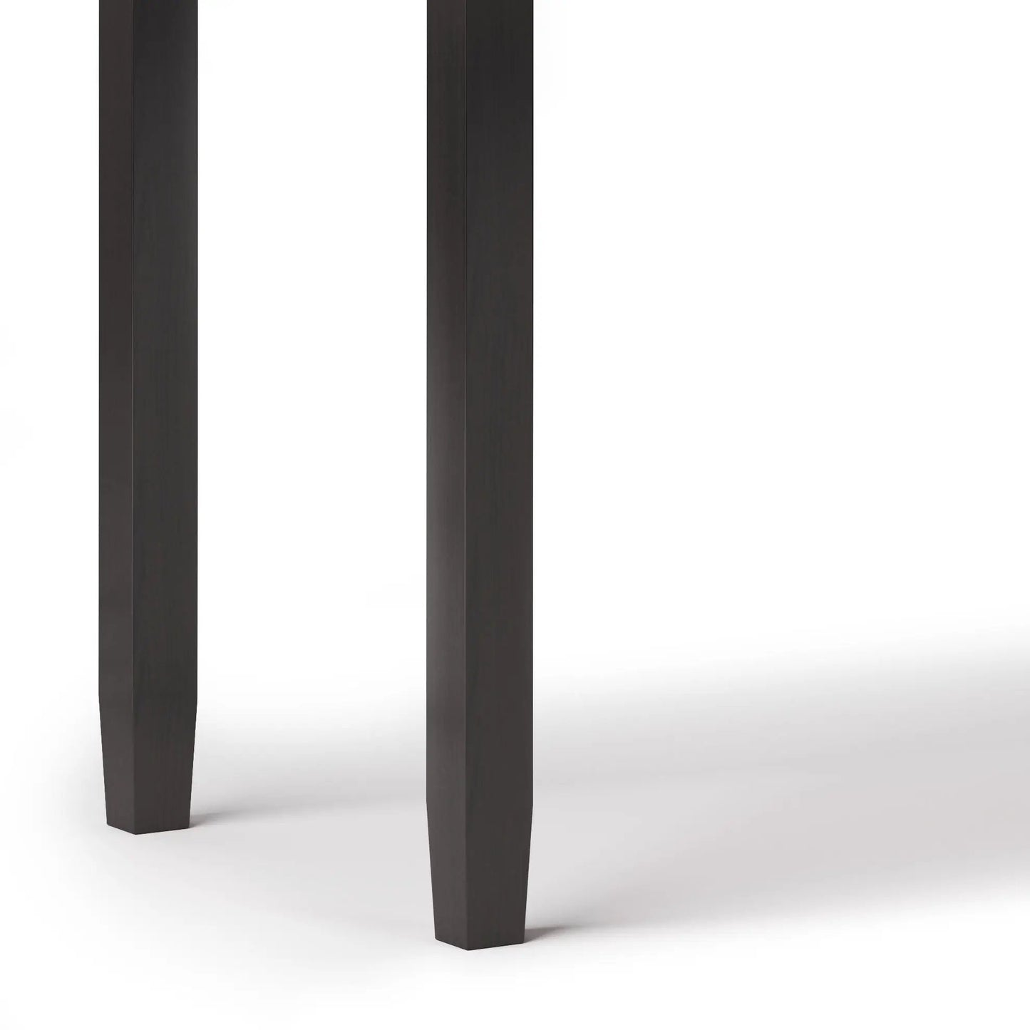 Warm Shaker handcrafted desk legs in dark brown wood by Unique Piece Furniture, three legs on Tampa Home & Garden Store