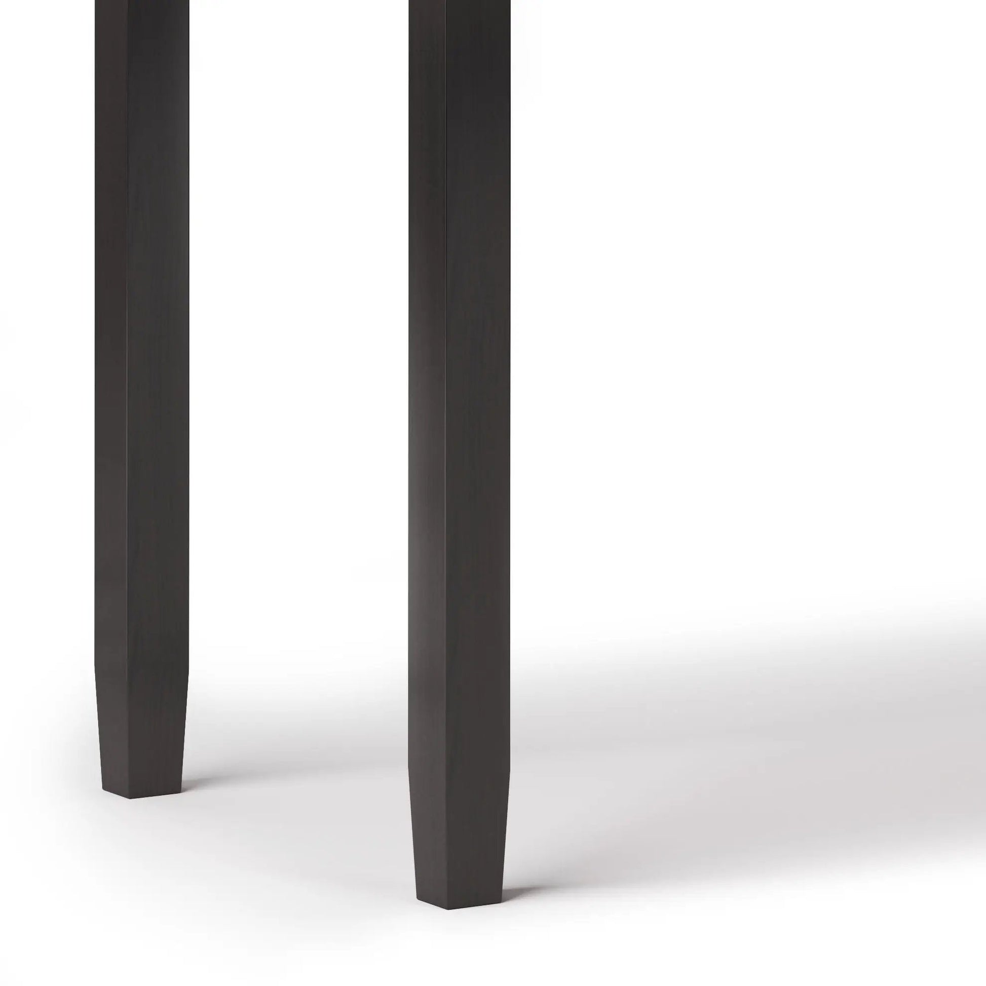Warm Shaker handcrafted desk legs in dark brown wood by Unique Piece Furniture, three legs on Tampa Home & Garden Store
