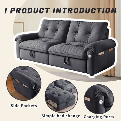 77 Inch Modern and Cozy Convertible Sofa Bed