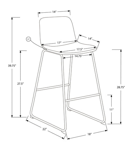 Contemporary Bar Height Office Chair with Modern