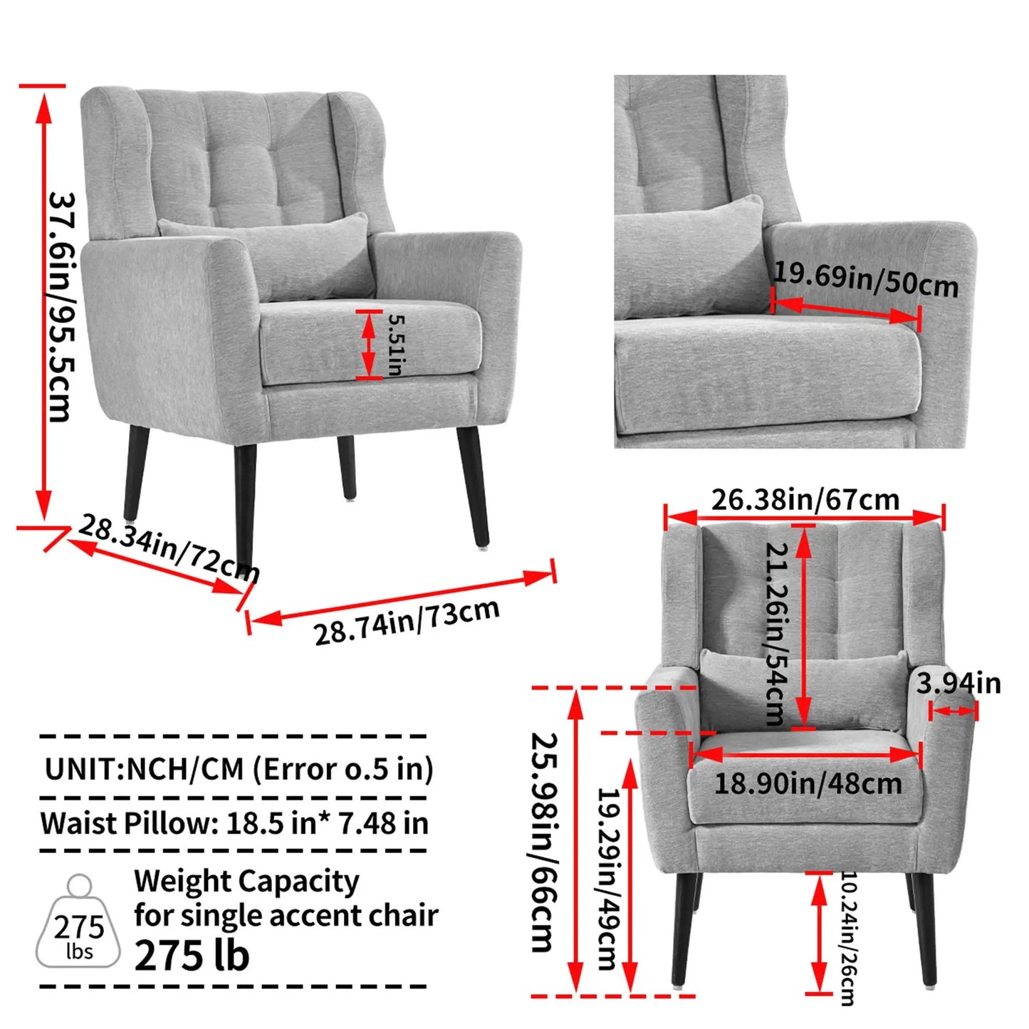 Modern Accent Chair For Living Room and Bedroom
