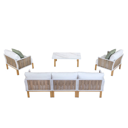 Vine White 4 Piece Outdoor Conversation Set