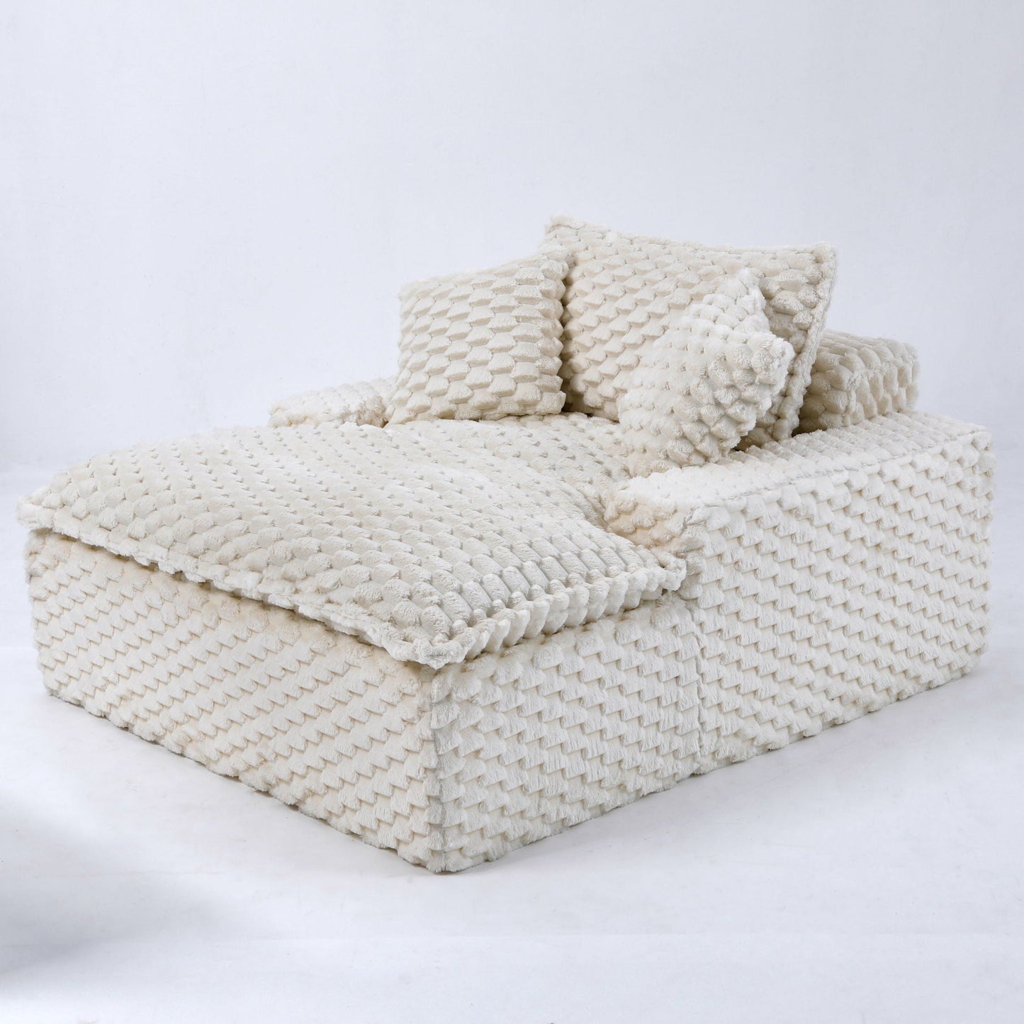 Harbor Luxury Sofa in Turtle Fleece Fabric