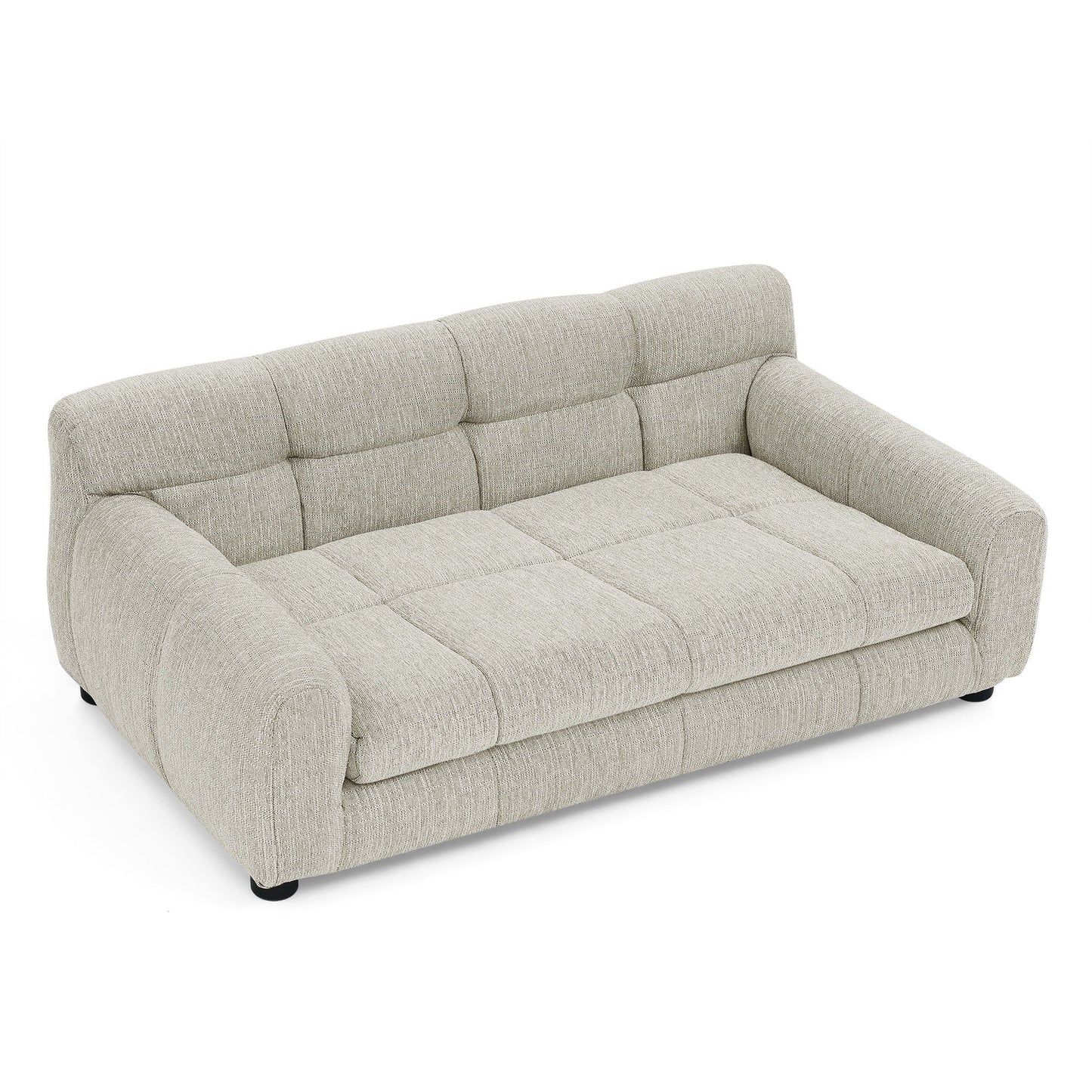 Modern Pet Sofa with Backrest and Armrests dog bed in beige textured fabric by HouseOfZazla on Tampa Home & Garden Store
