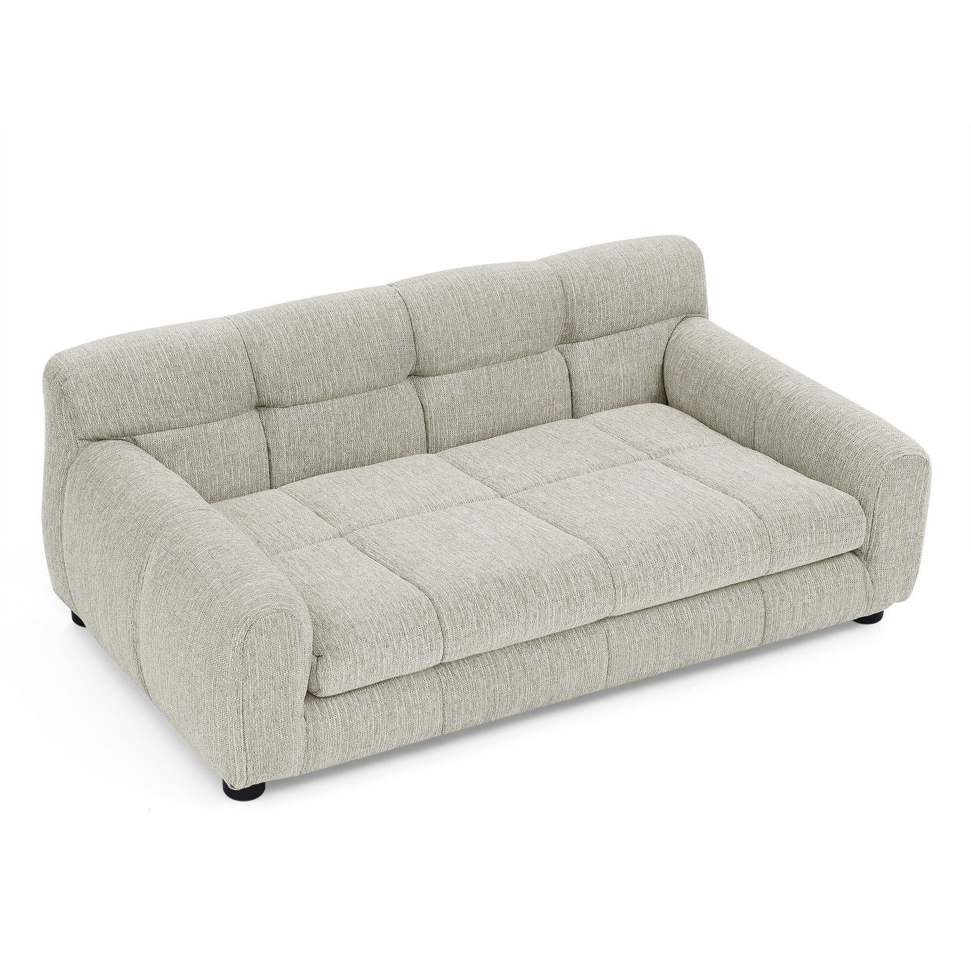 Modern Pet Sofa with Backrest and Armrests dog bed in beige textured fabric by HouseOfZazla on Tampa Home & Garden Store