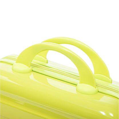 2-piece PC Spinner Wheel Luggage Set yellow hard-shell with curved handles and zipper detail on Tampa Home & Garden Store