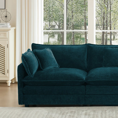 Solid Wood Sofa Set and Two Modern Accent Chairs