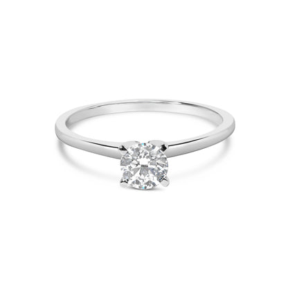 Ring, 14K white gold lab-grown diamond solitaire, 1/2 cttw, round, 4-prong, size 7 on Tampa Home & Garden Store