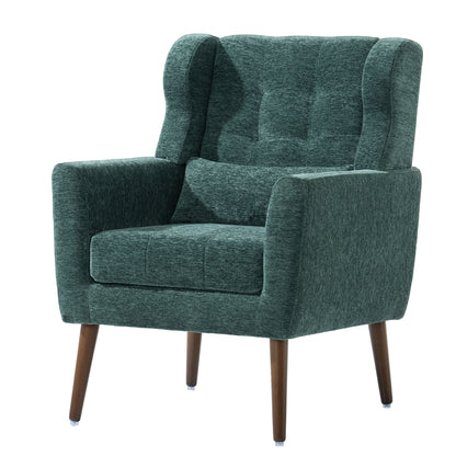 Modern Padded Accent Chair and Extra Pillow