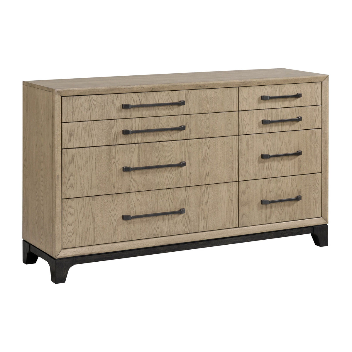 8-drawer dresser in brown wood finish with black metal pulls by HouseOfZazla on Tampa Home & Garden Store