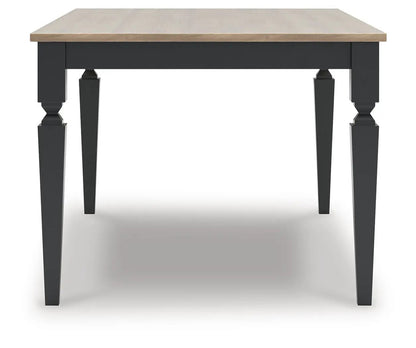 Brenkerton rectangular dining table grayish brown wood top with black legs on Tampa Home & Garden Store