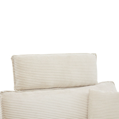 Beige ribbed bath towels, rolled and stacked for a soft spa-like look on Tampa Home & Garden Store
