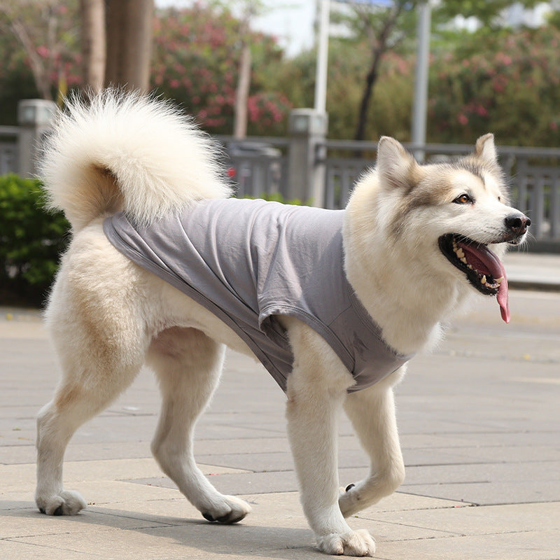 Pet Zen gray dog vest shirt XS-5XL for summer dog clothes on Tampa Home & Garden Store